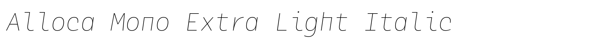 Alloca Mono Extra Light Italic image